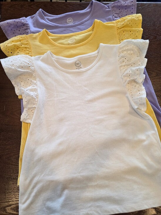 wonder nation Other - Wonder Nation Girls XL 14-16 PLUS Lot Of 4 Eyelet Short Sleeve Tops